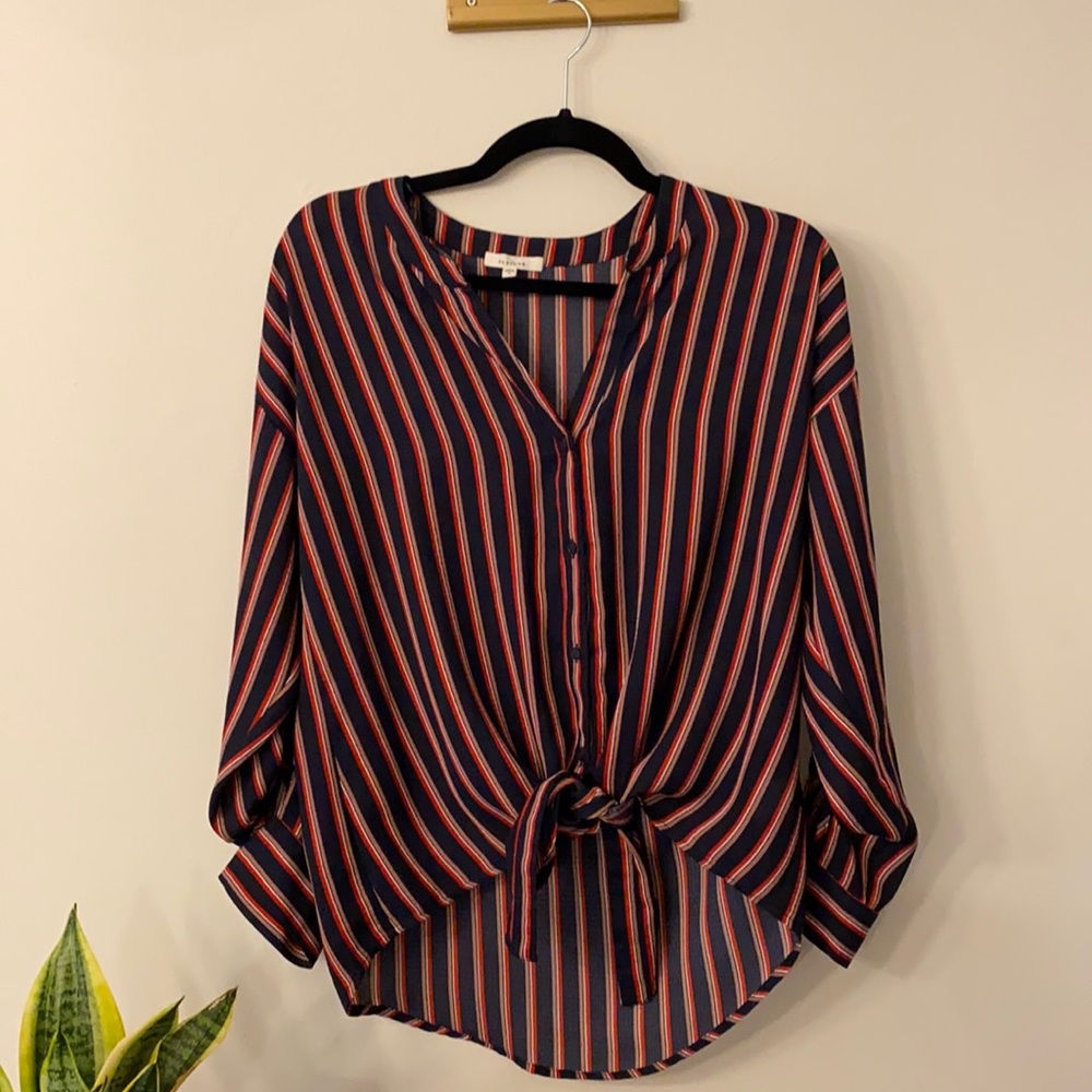 Anthropologie Striped Pleione Blouse